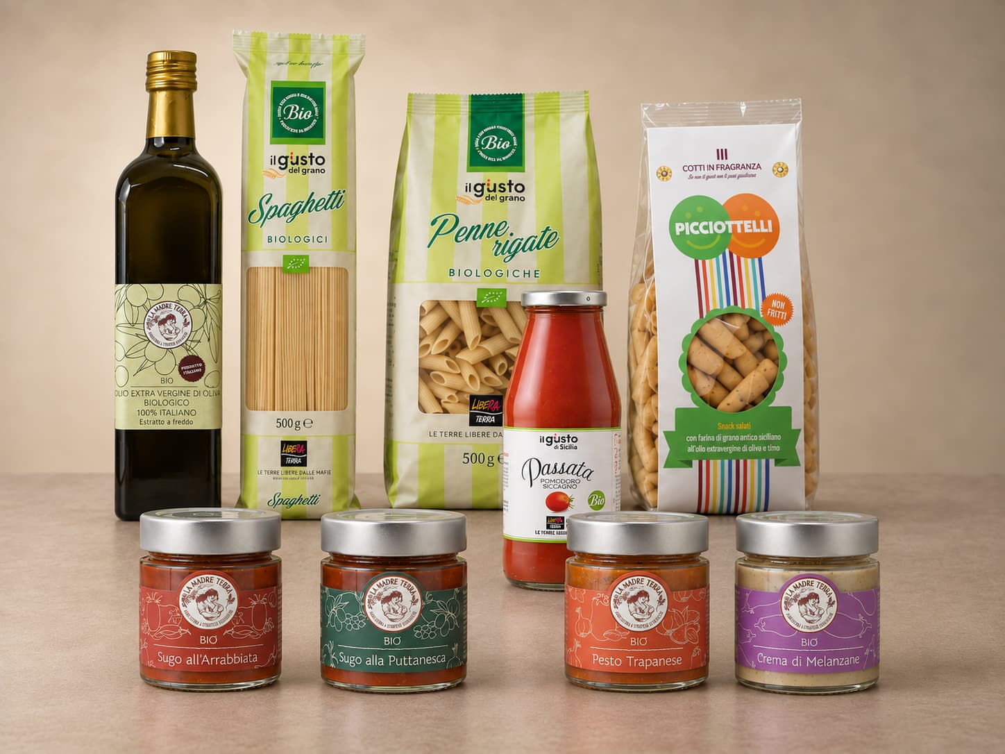 La Cena Italiana — un exemplaire de chacune des neuf références
