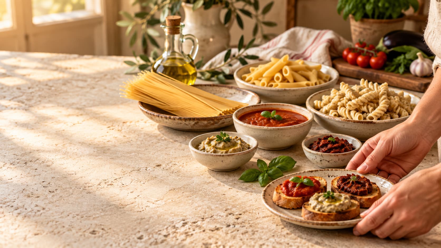 La Dispensa — table de dégustation de pâtes et tartines