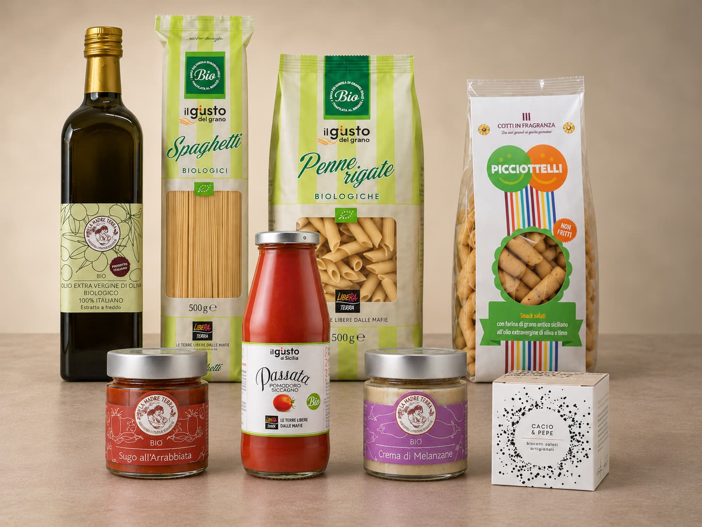 Prima Tavola — one of each of the eight product references