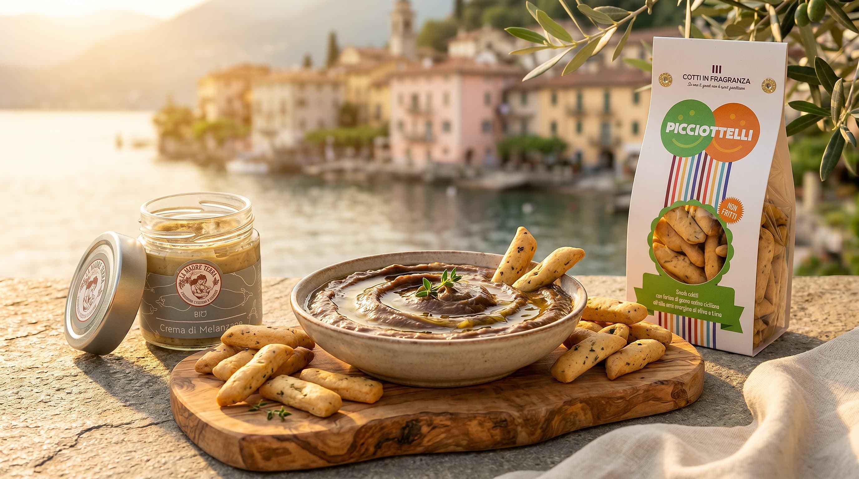 Picciottelli von Cotti in Fragranza und Crema di Melanzane von Madre Terra